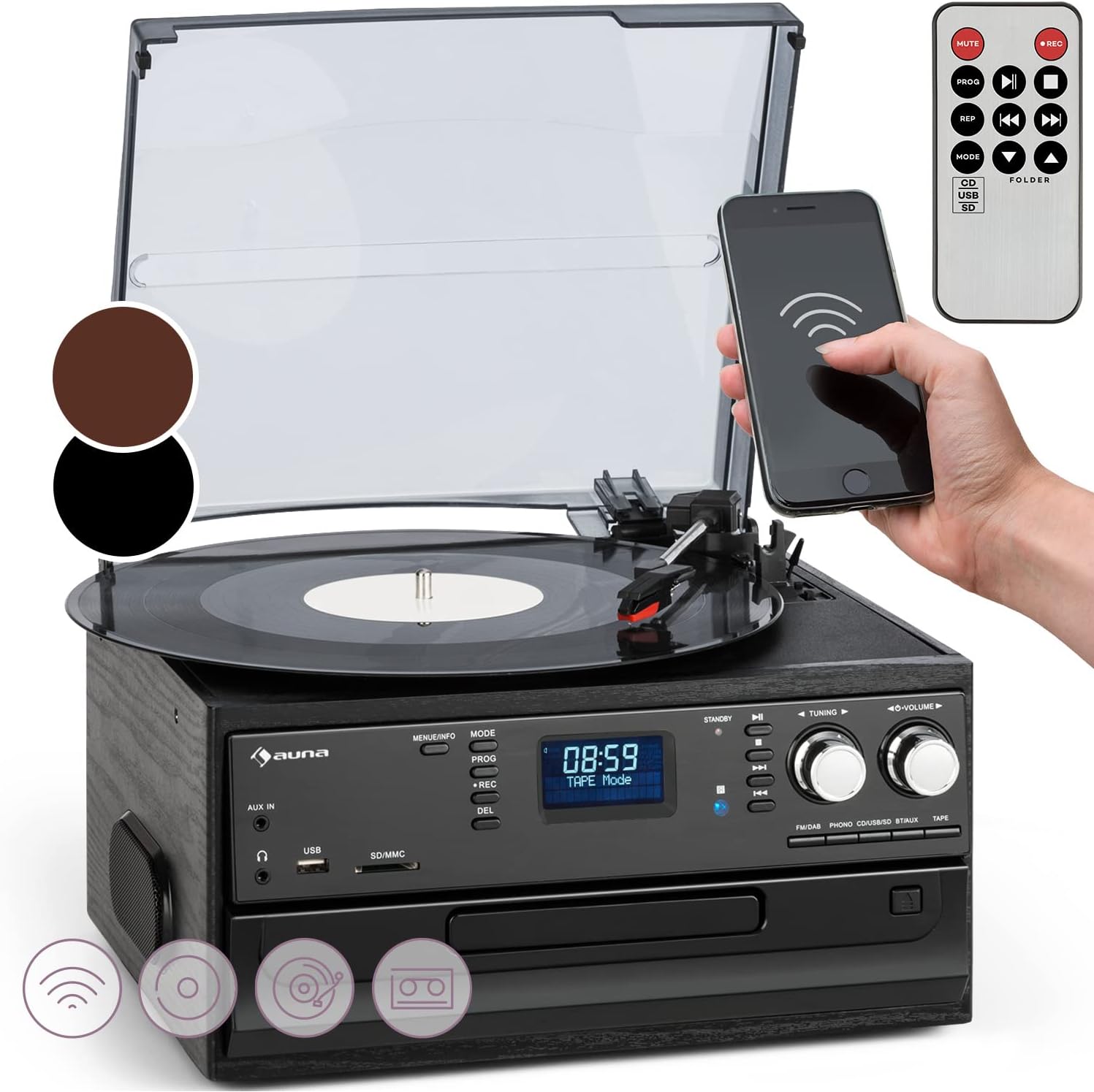 Auna Oakland DAB Retro Record Player