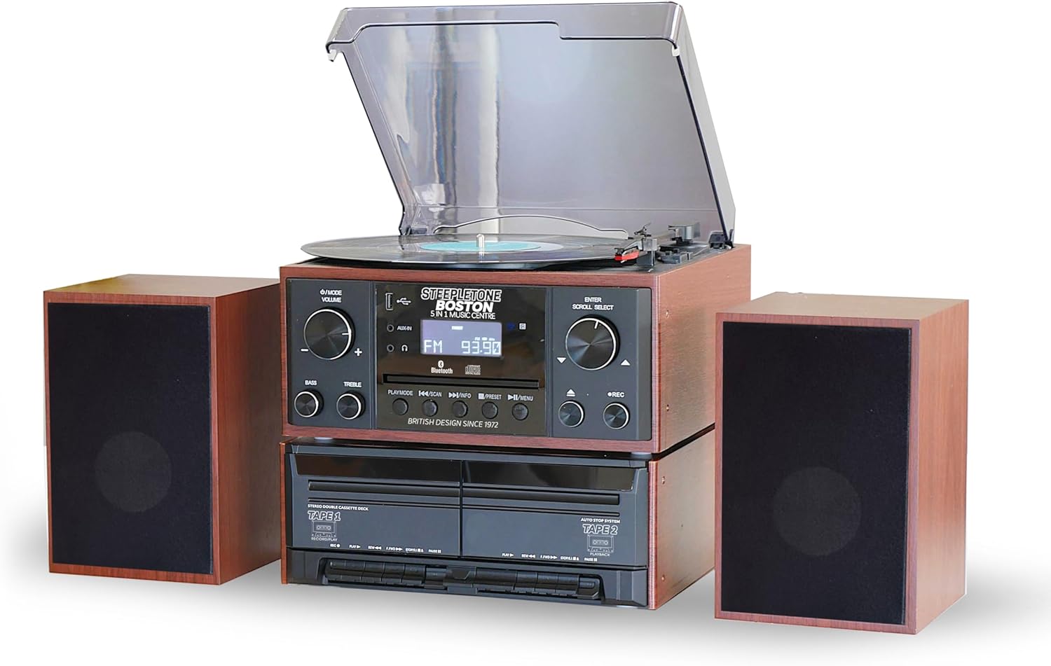 Steepletone BOSTON Bluetooth Vinyl Record Player