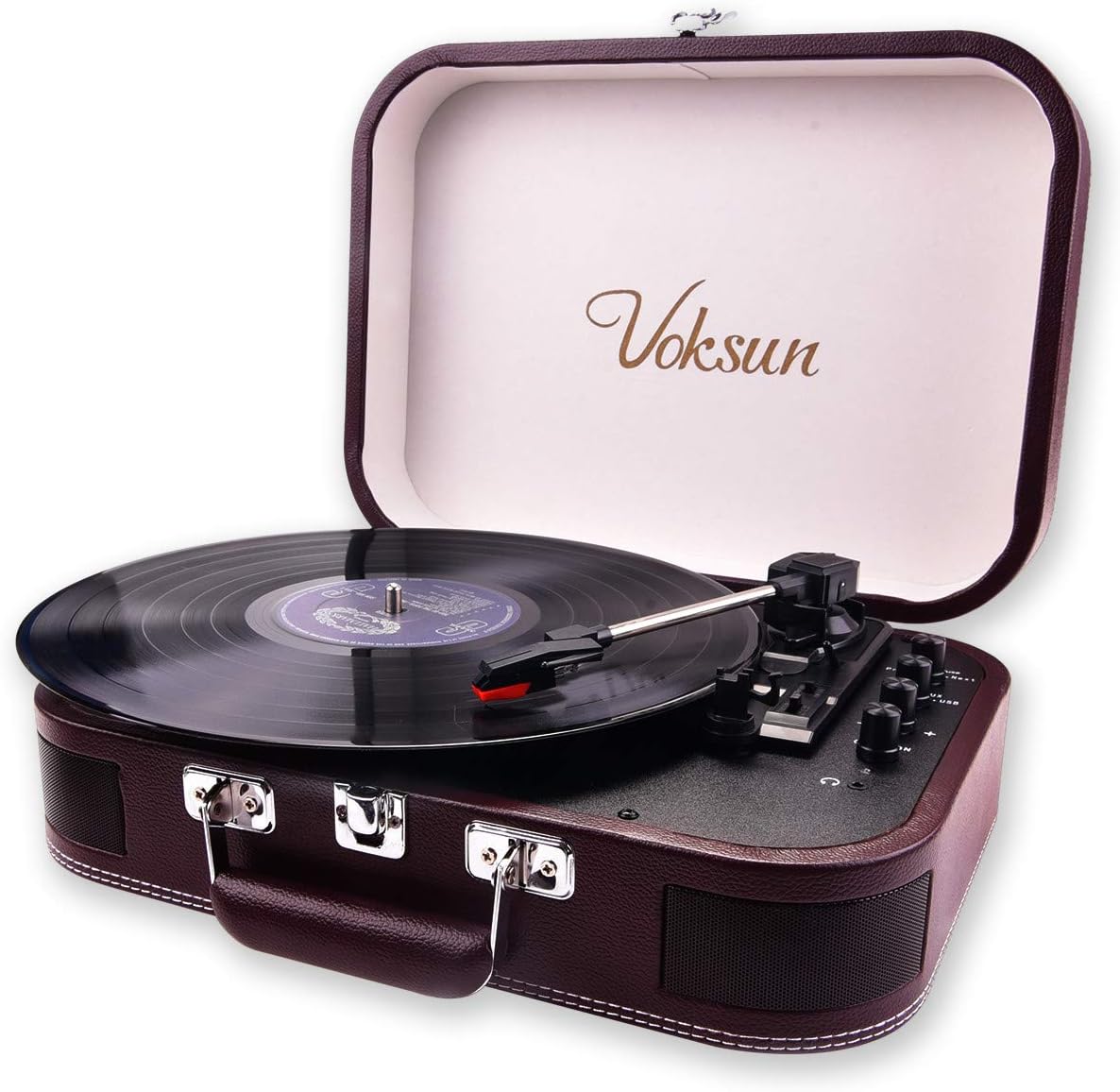 VOKSUN Portable Bluetooth Record Player
